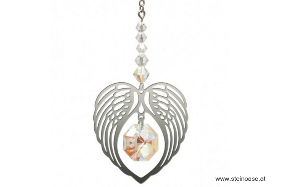 Angel Wing Heart Swarovski AURORA